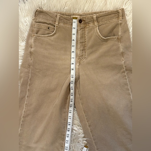 Anthropologie Pilcro The Adi Tan Pants with Raw Edge Hem Size 28 - Picture 9 of 12